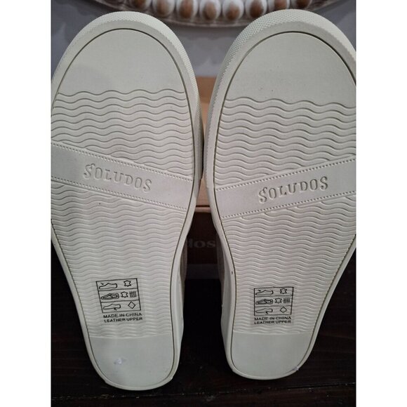 NIB Soludos Ibiza Suede  Slip-On Platform Sneakers in Sage (Grey)/Size 7 - Picture 9 of 11